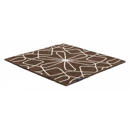 Alfombra Kelim Motifs Infinity coffee 200x200 Wool Range - 1