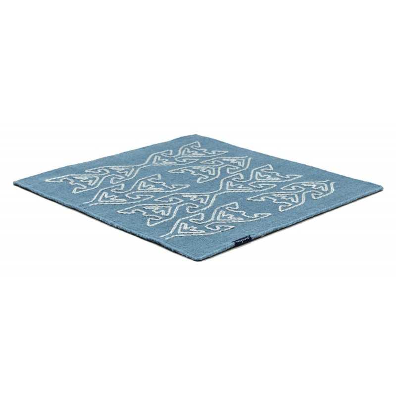 Alfombra Kelim Motifs Tree of Life aqua 170x240 Wool Range - 1