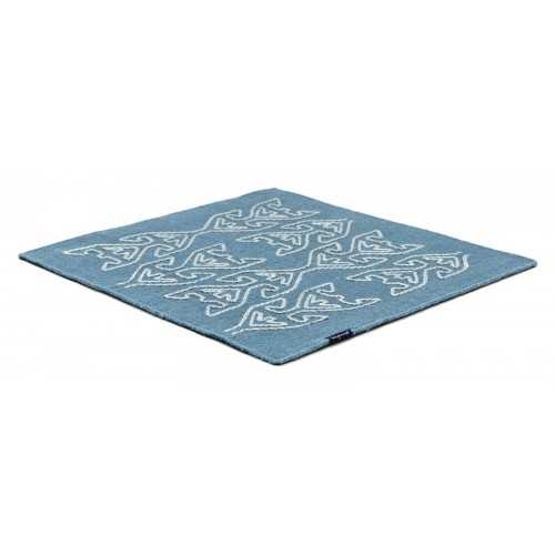 Alfombra Kelim Motifs Tree of Life aqua 200x200 Wool Range - 1