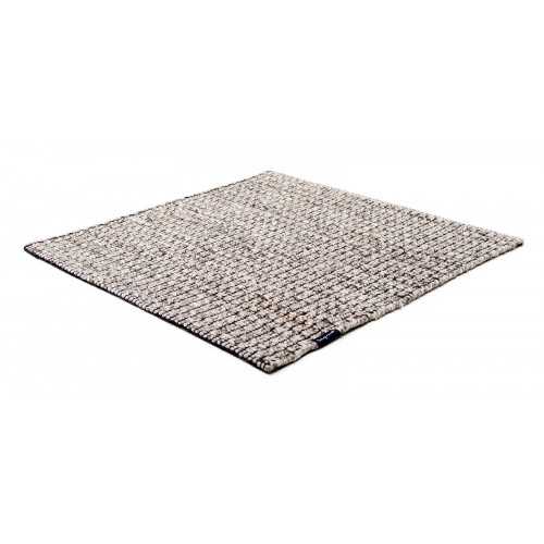 Alfombra Nordic Plain nature & black 200x200 Wool Range - 1