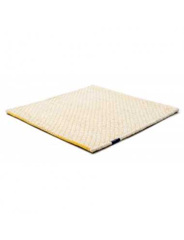 Alfombra Nordic Flower ivory & yellow 200x200 Wool Range - 1