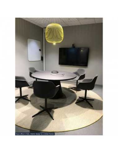 Alfombra Nordic Drop nature & turquoise 250x350 Wool Range - 1